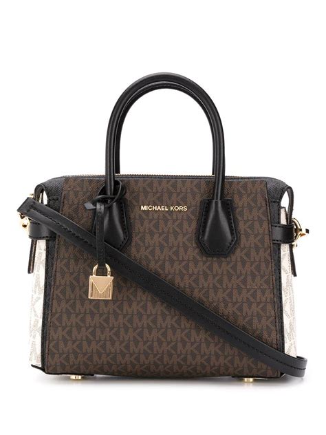 michael kors leather mercer satchel|Michael Kors small satchel handbag.